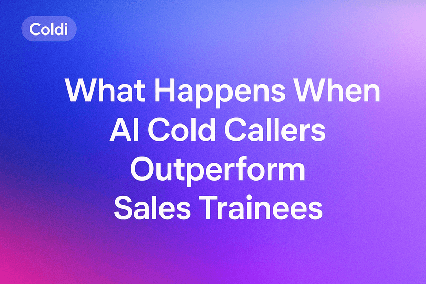 What Happens When AI Cold Callers Outperform Sales Trainees