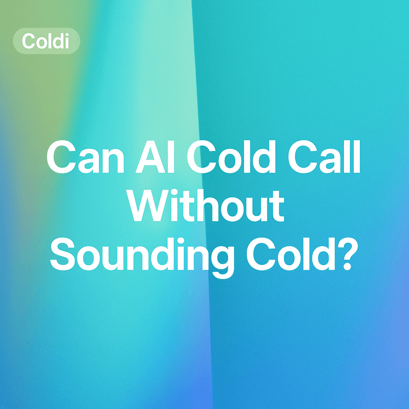 Can AI Cold Call Without Sounding Cold?
