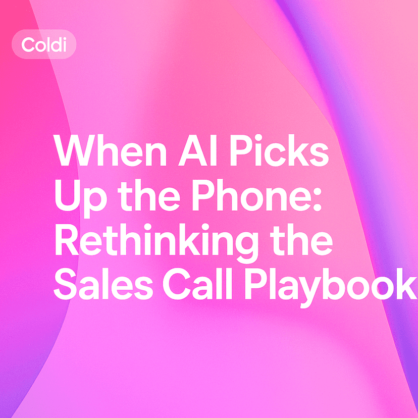 When AI Picks Up the Phone: Rethinking the Sales Call Playbook