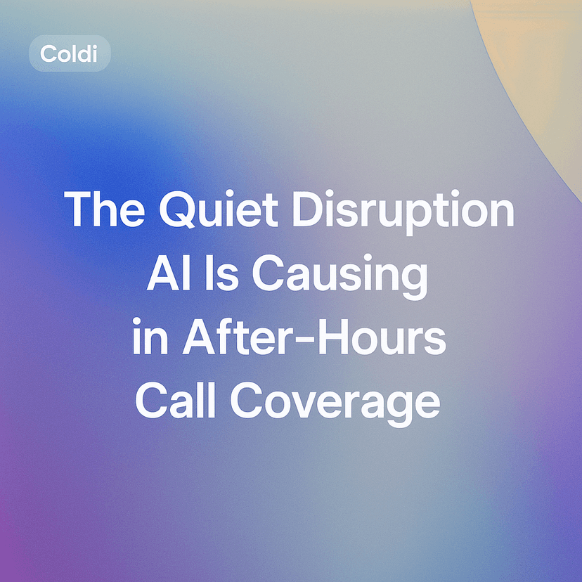 The Quiet Disruption AI Is Causing in After-Hours Call Coverage