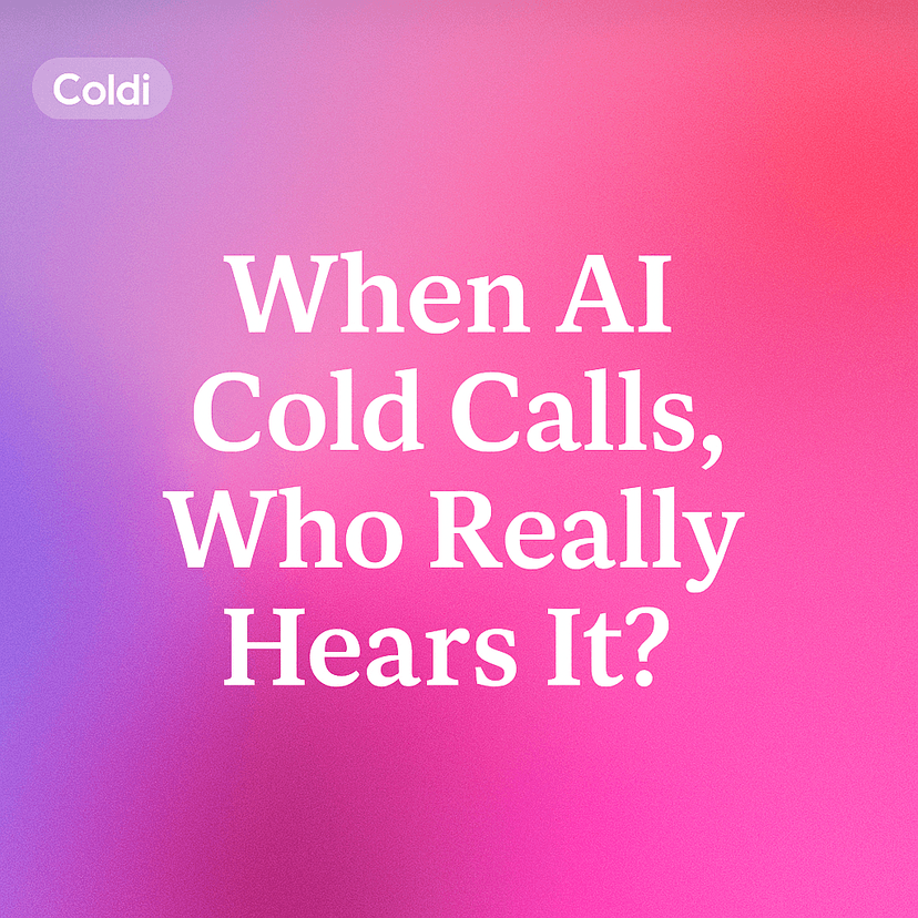 When AI Cold Calls, Who Really Hears It?
