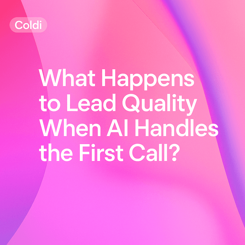 What Happens to Lead Quality When AI Handles the First Call?