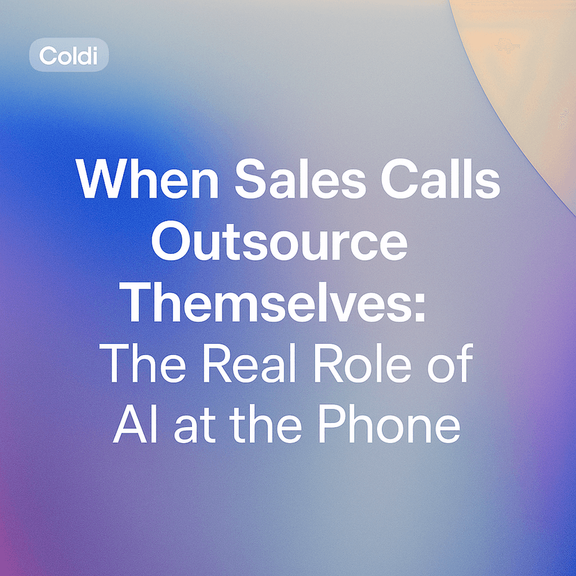 When Sales Calls Outsource Themselves: The Real Role of AI at the Phone