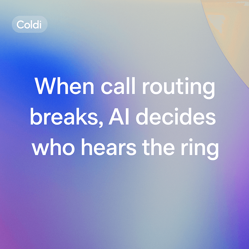 When call routing breaks, AI decides who hears the ring