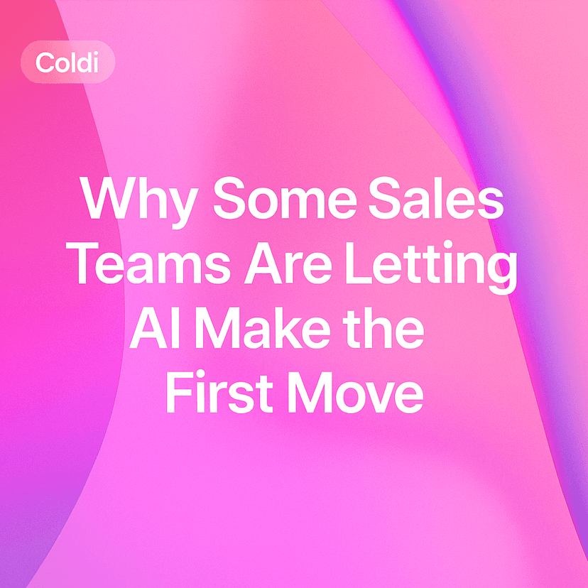 Why Some Sales Teams Are Letting AI Make the First Move