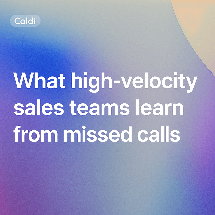 What high-velocity sales teams learn from missed calls