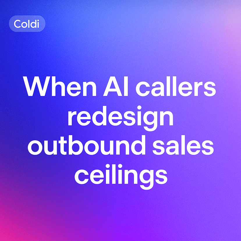 When AI callers redesign outbound sales ceilings