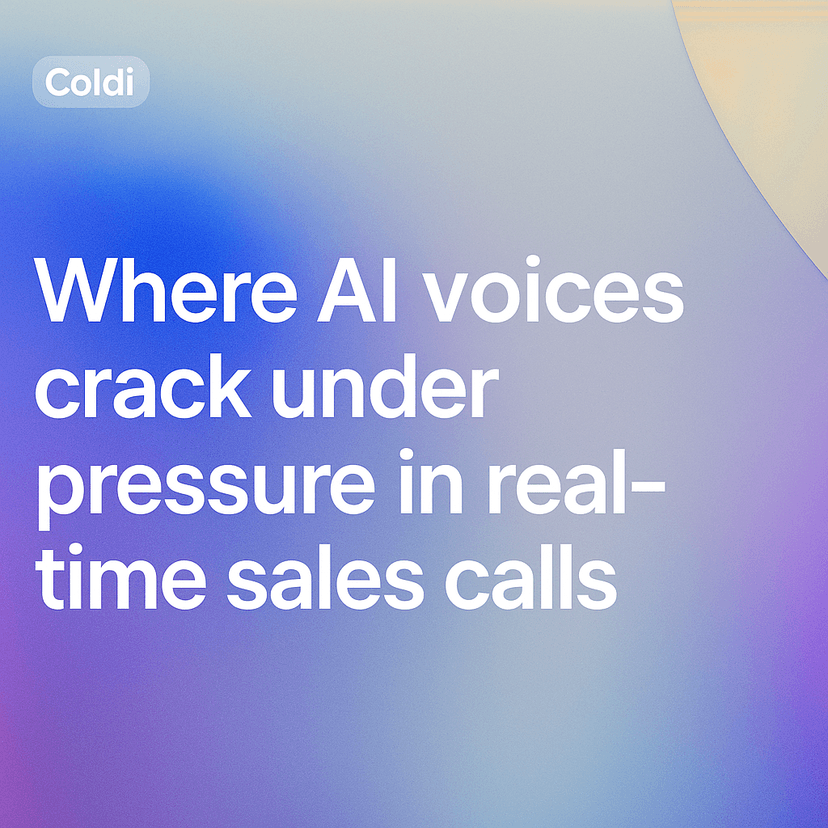Where AI voices crack under pressure in real-time sales calls