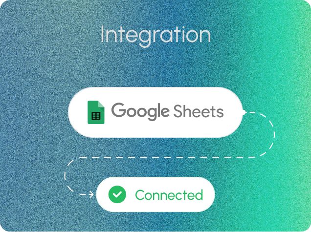 Integration: Google Sheets connected